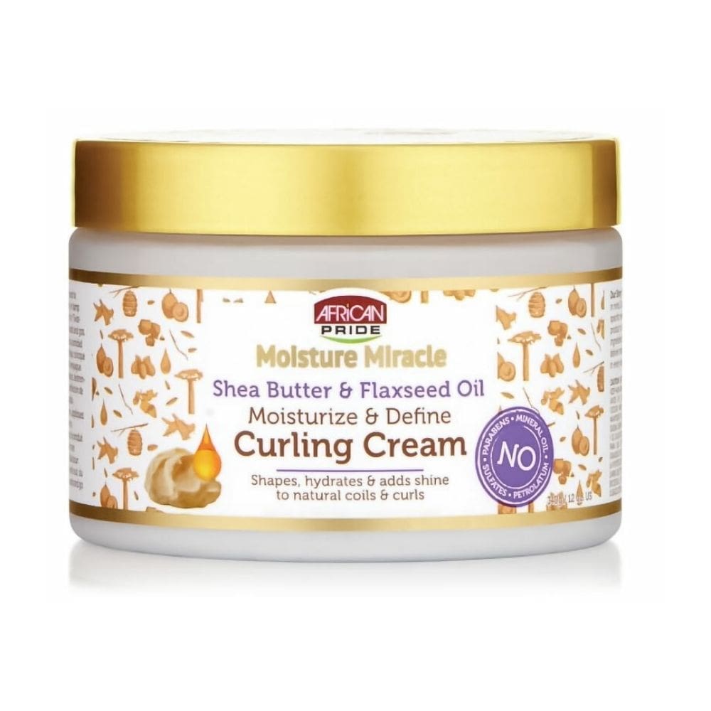 Africa Pride Moisture Miracle Shea Butter & Flaxseed Oil Curling Cream 12 .oz