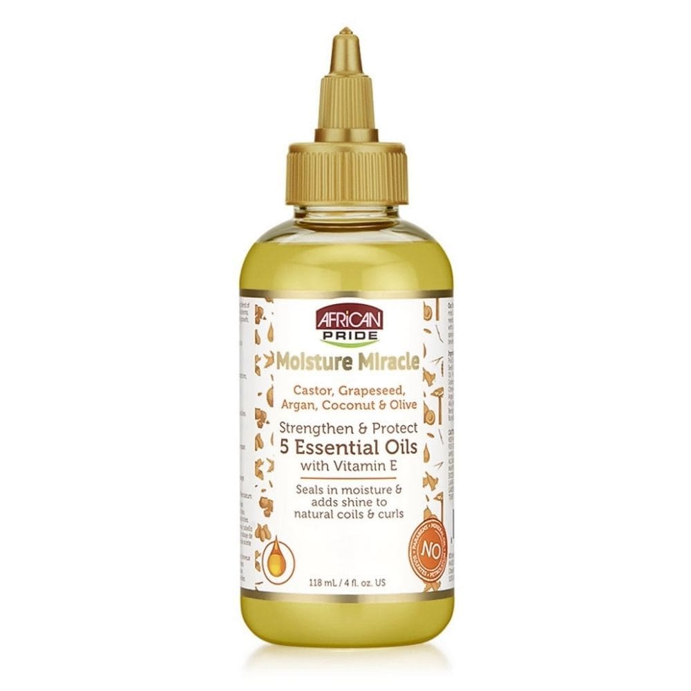 African Pride Moisture 5 essentials Oils with Vitamin E 4 .oz