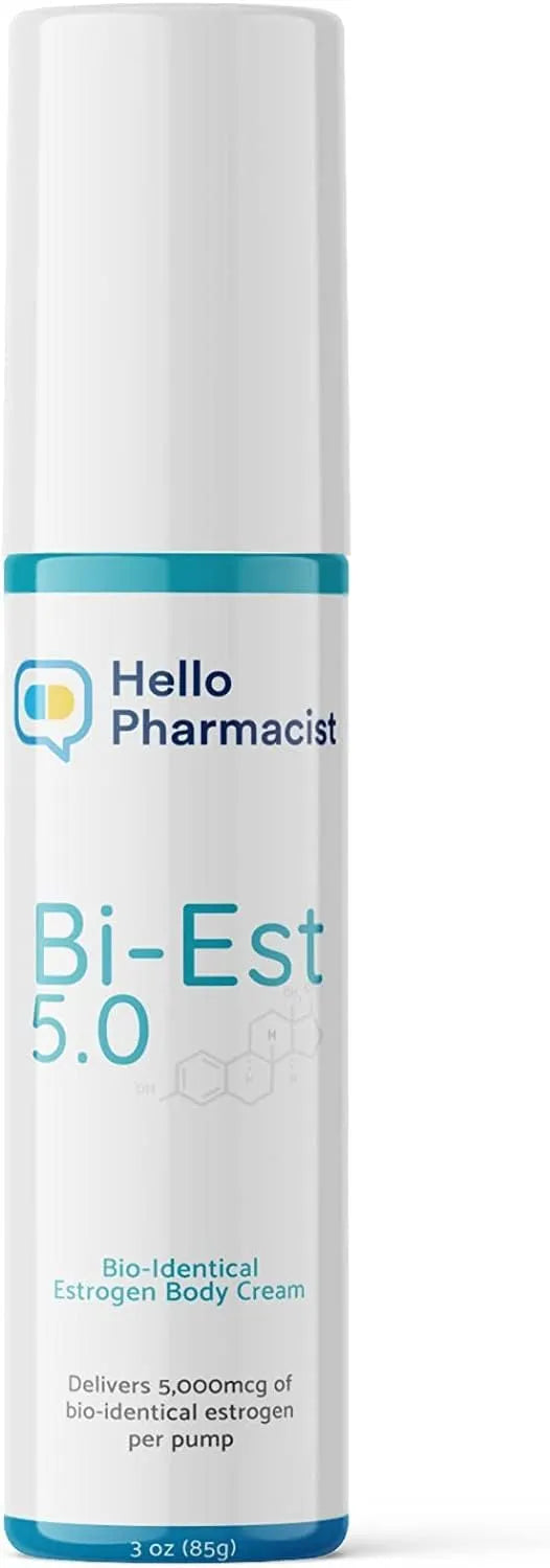 Bi-EST 5.0 Estrogen Menopause Relief Cream for Women - 5 mg Per Pump