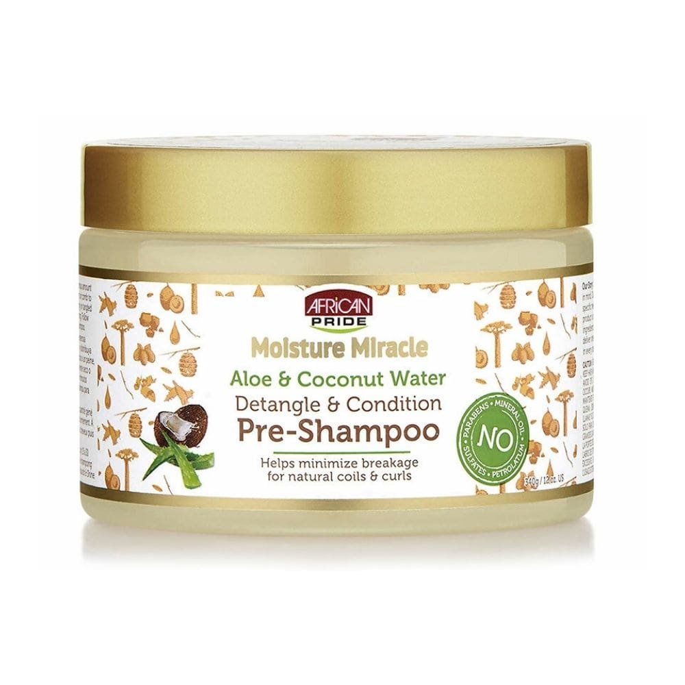 African Pride Moisture Miracle Detangle & Condition Pre- Shampoo 12 .oz